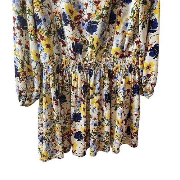 Banana Republic Floral Valeri Boho Cottage Core Mini Dress Size MED - Picture 11 of 11